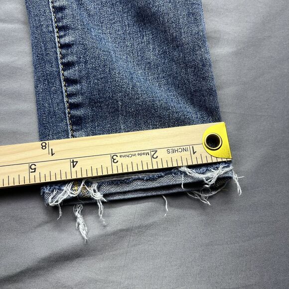 Universal Thread Women's Skinny Mid Rise Distressed Jeans 2/26R Raw Hem Stretch - Picture 11 of 16